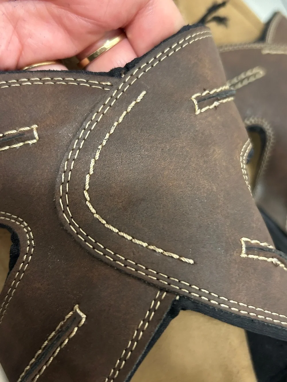NWT George Sunside Brown Comfort Slide Sandals Men’s Size 12